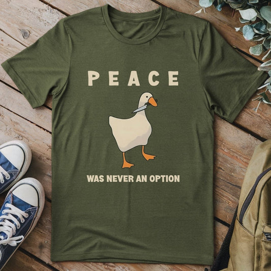 T-Shirt Military Green / S Peace Funny T-Shirt