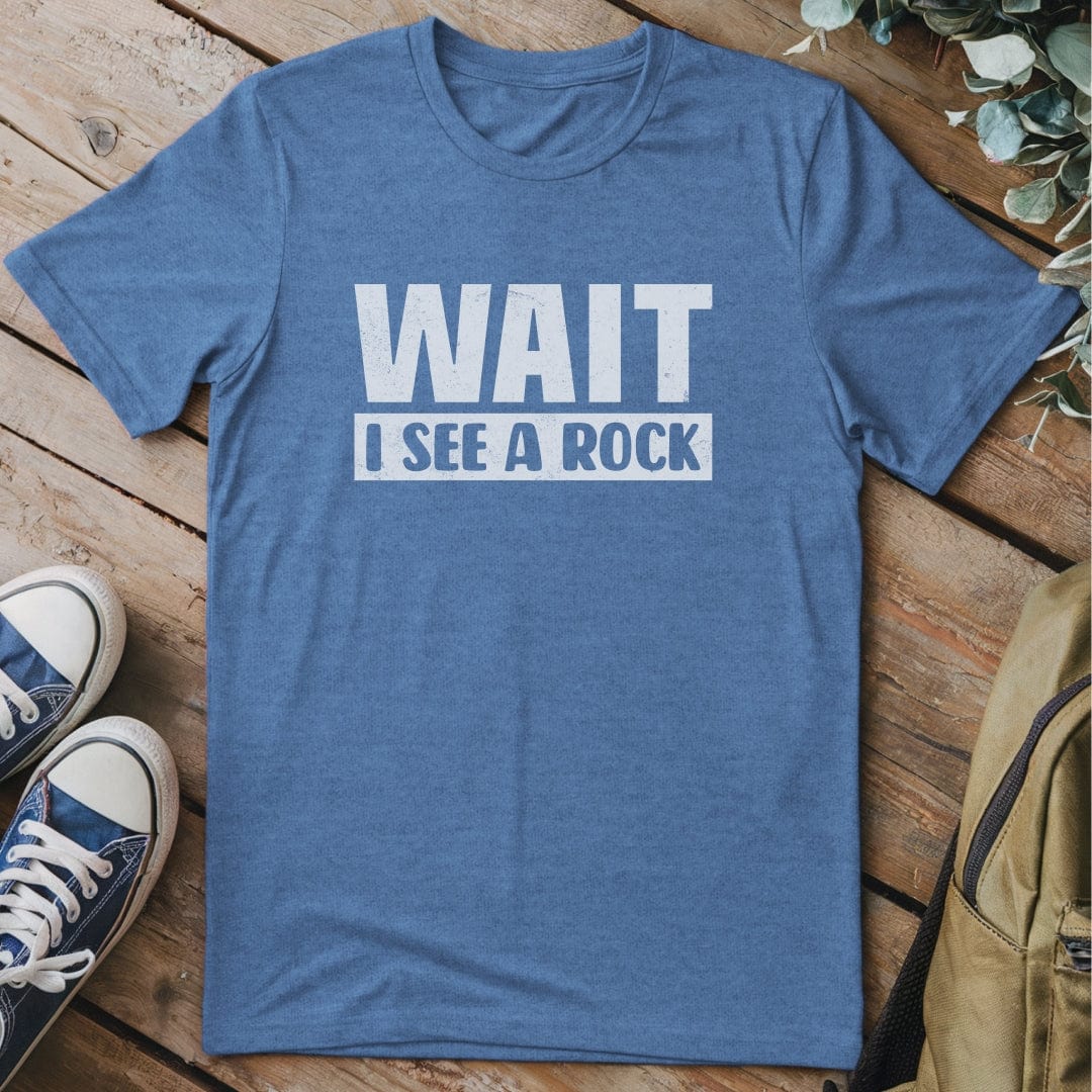 T-Shirt Heather Indigo / S Stop For Rocks Funny T-Shirt