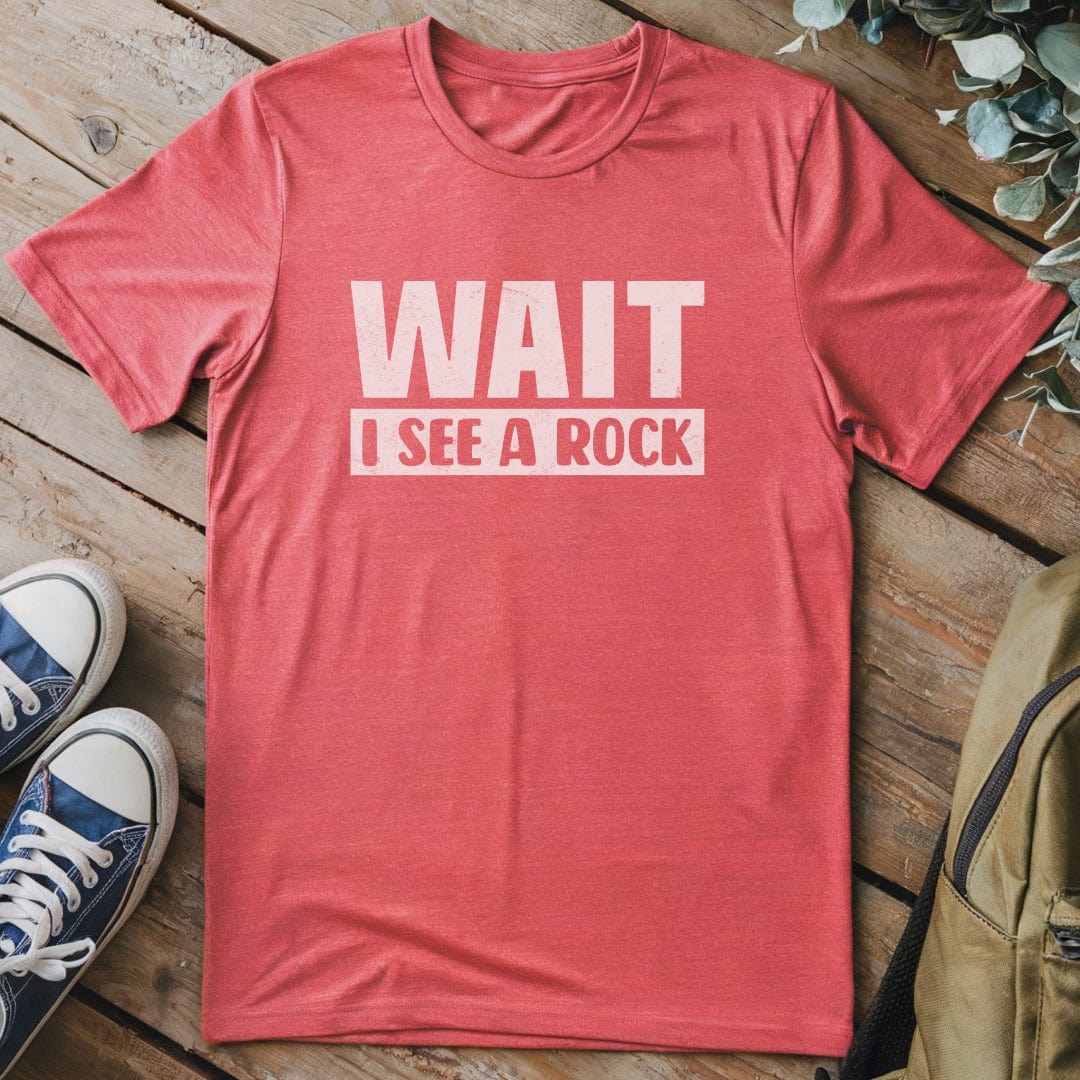 T-Shirt Heather Red / S Stop For Rocks Funny T-Shirt