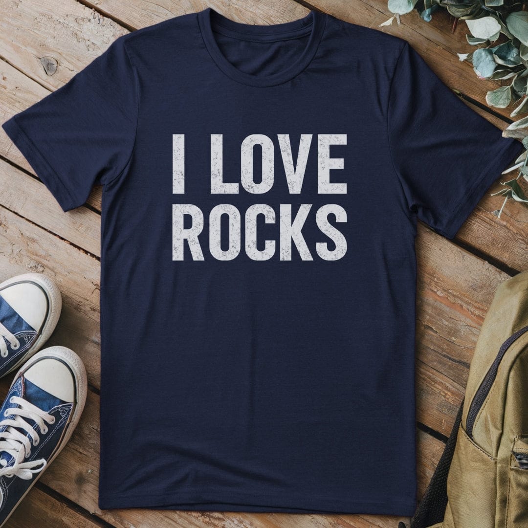 T-Shirt Navy / S I LOVE Rocks T-Shirt