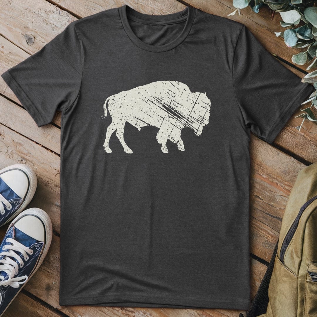 T-Shirt Dark Heather / S Heritage Bison T-Shirt