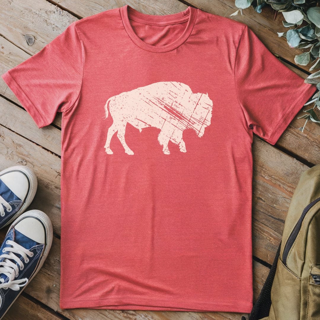 T-Shirt Heather Red / S Heritage Bison T-Shirt