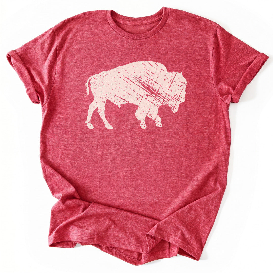 T-Shirt Heather Red / S Heritage Bison T-Shirt