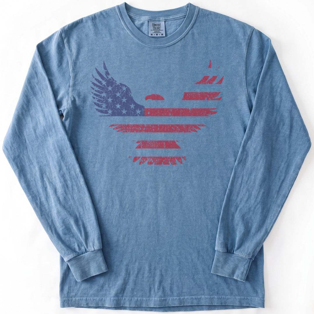 American Eagle Premium LS - Comfort Colors garment-dyed long sleeve in Blue Jean from Summit Soul