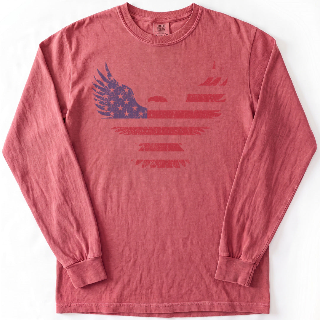 American Eagle Premium LS - Comfort Colors garment-dyed long sleeve in Crimson from Summit Soul
