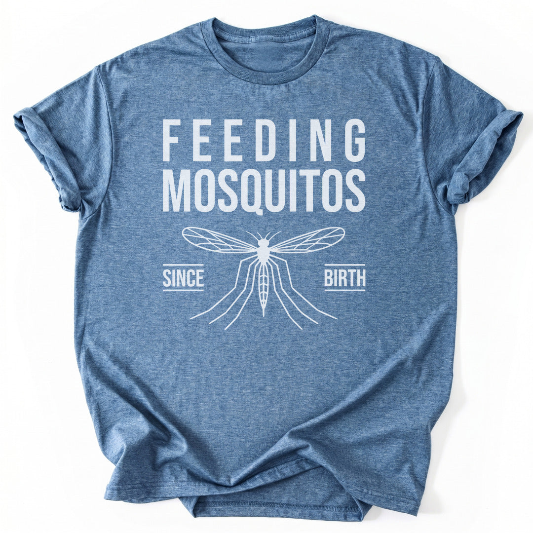 T-Shirt Heather Indigo / S Mosquito Magnet Funny T-Shirt