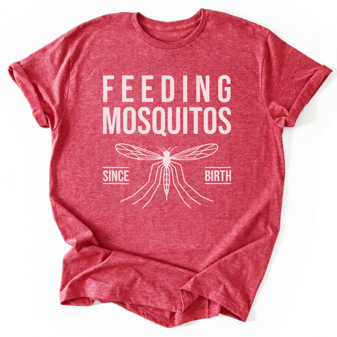 T-Shirt Heather Red / S Mosquito Magnet Funny T-Shirt