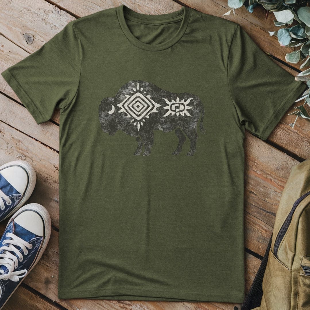 T-Shirt Military Green / S Sacred Bison T-Shirt