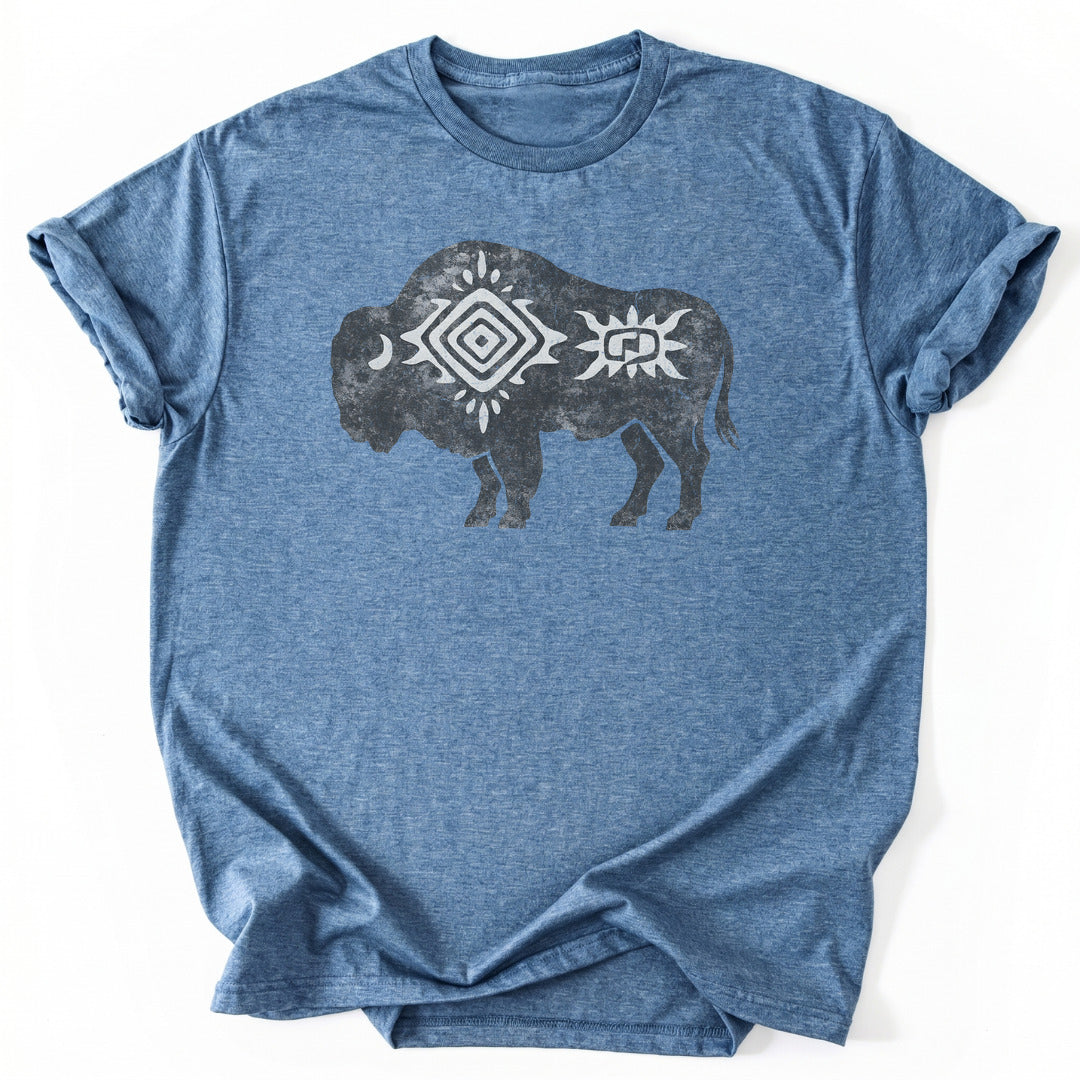 T-Shirt Heather Indigo / S Sacred Bison T-Shirt