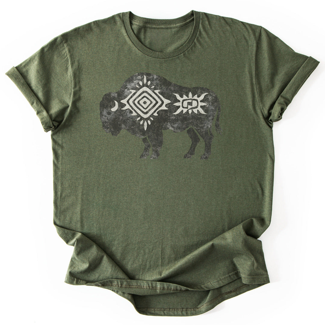 T-Shirt Military Green / S Sacred Bison T-Shirt