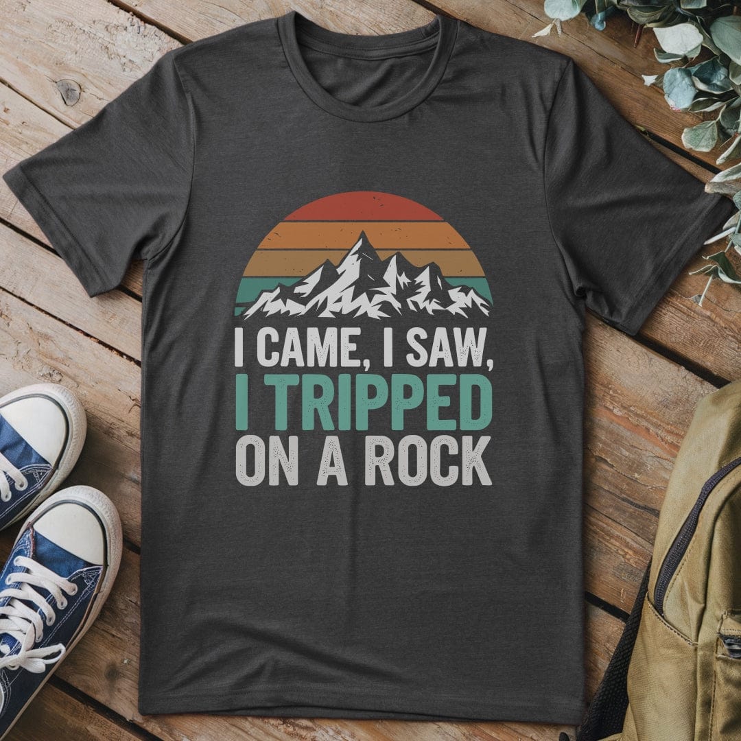 T-Shirt Dark Heather / S Tripped On A Rock Funny T-Shirt