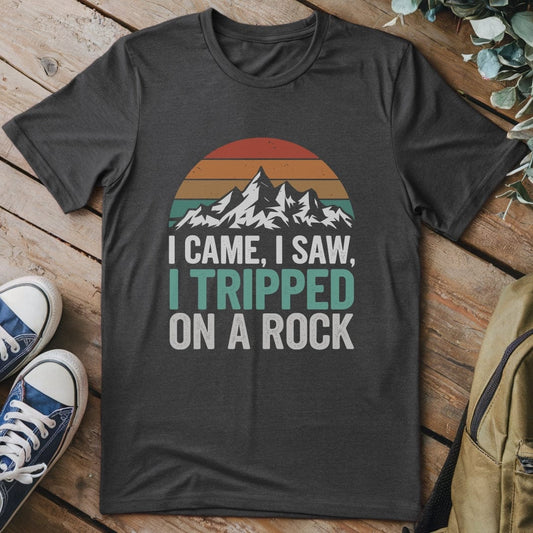 T-Shirt Dark Heather / S Tripped On A Rock Funny T-Shirt