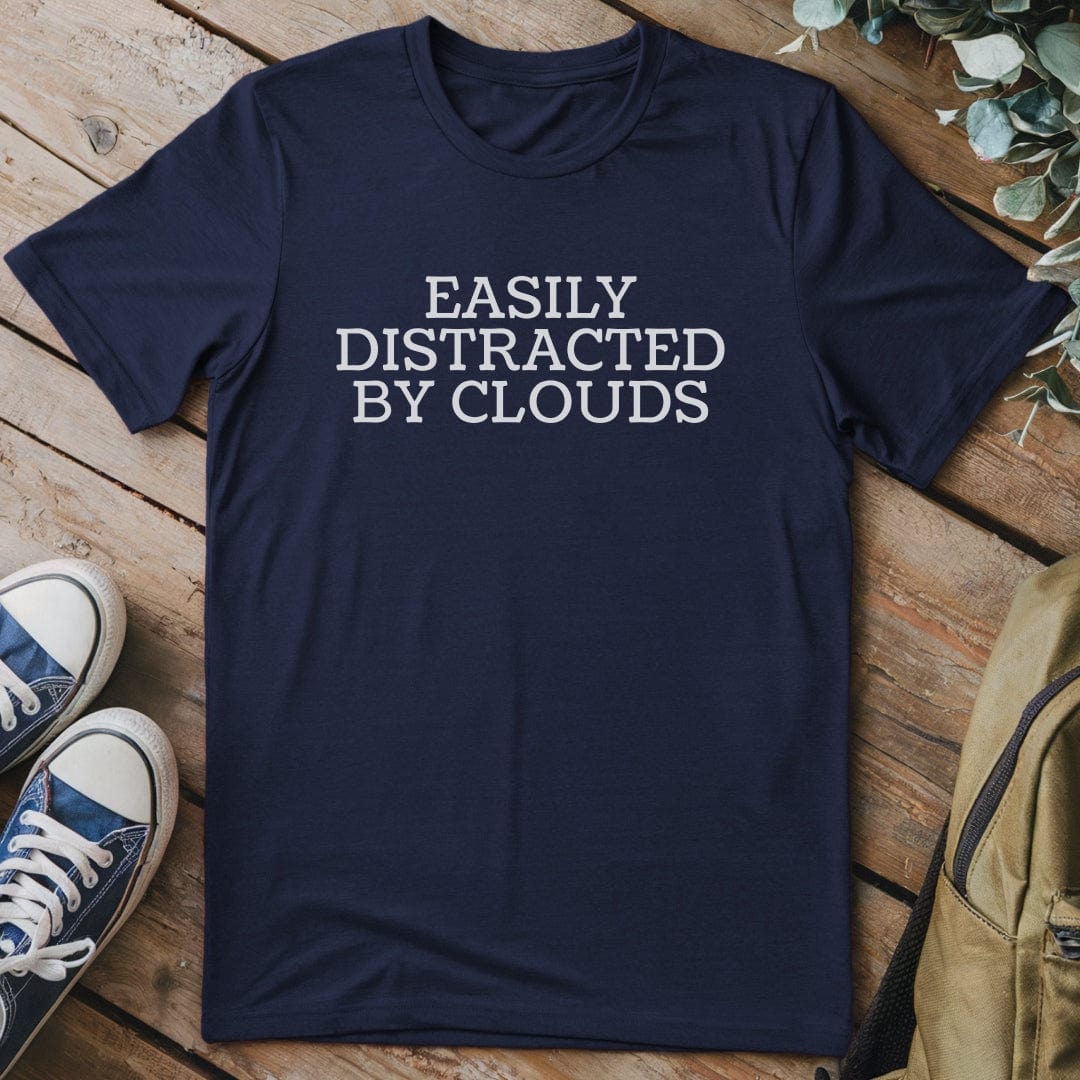 T-Shirt Navy / S Distracted By Clouds T-Shirt