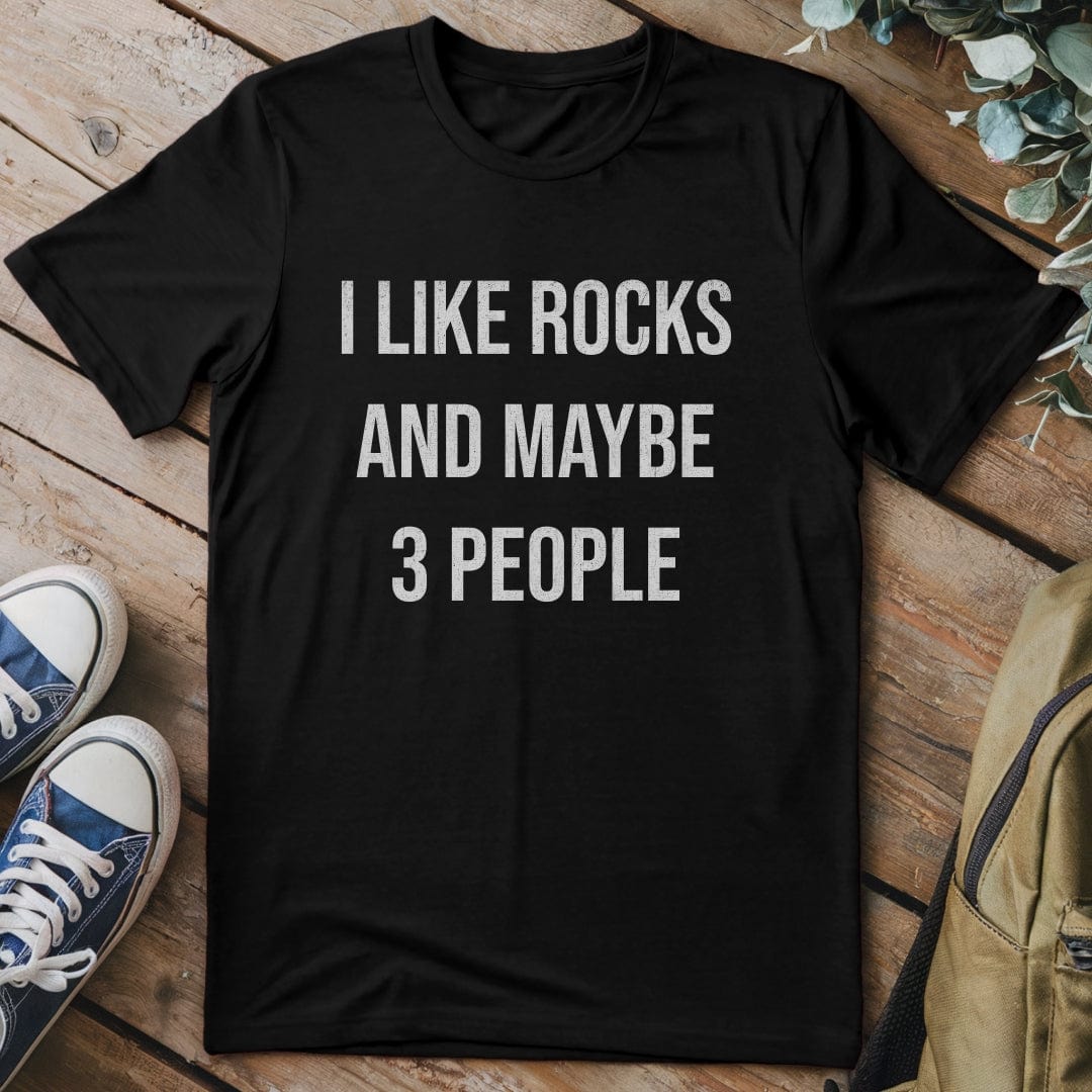 T-Shirt Black / S Rocks And 3 People T-Shirt