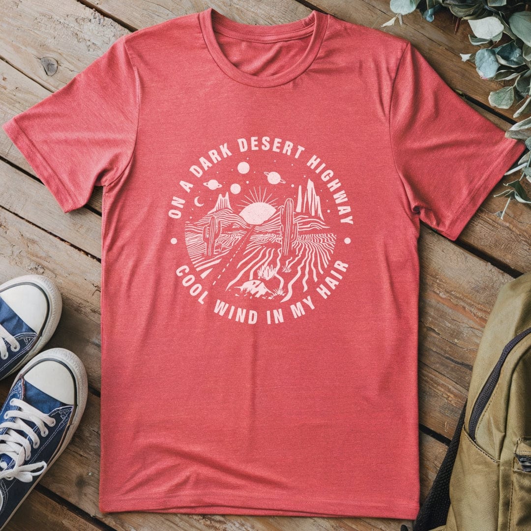 T-Shirt Heather Red / S Dark Desert Highway T-Shirt