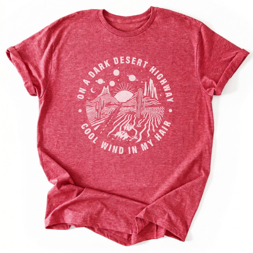 T-Shirt Heather Red / S Dark Desert Highway T-Shirt