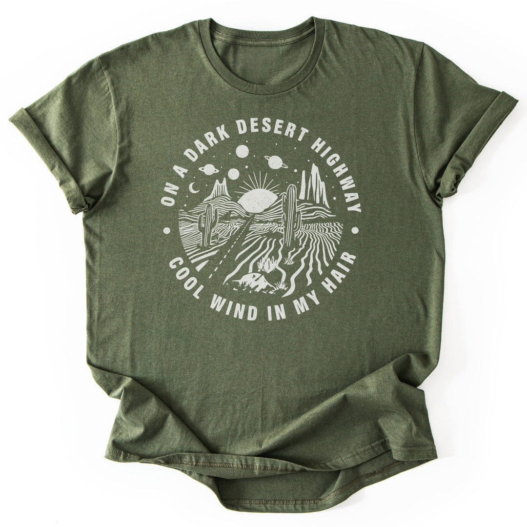 T-Shirt Military Green / S Dark Desert Highway T-Shirt