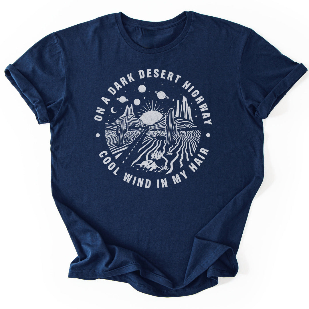 T-Shirt Navy / S Dark Desert Highway T-Shirt