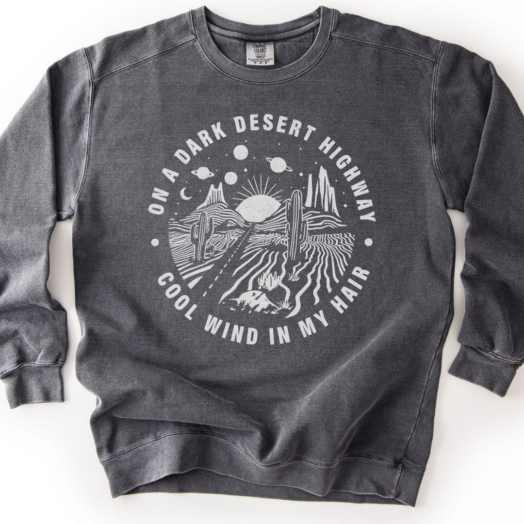 Dark Desert Highway Premium Sweatshirt - Pepper