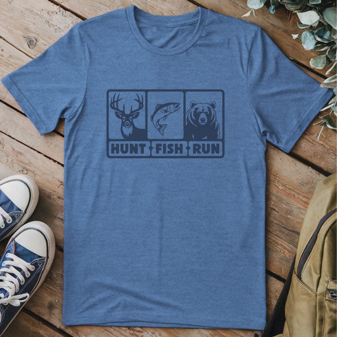 T-Shirt Heather Indigo / S Hunt Fish Run T-Shirt