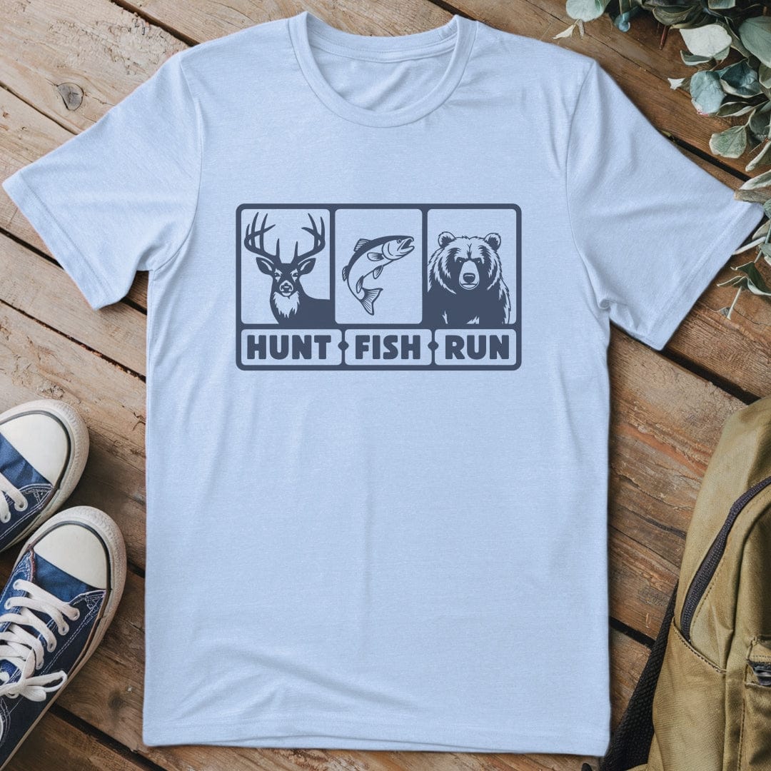T-Shirt Light Blue / S Hunt Fish Run T-Shirt