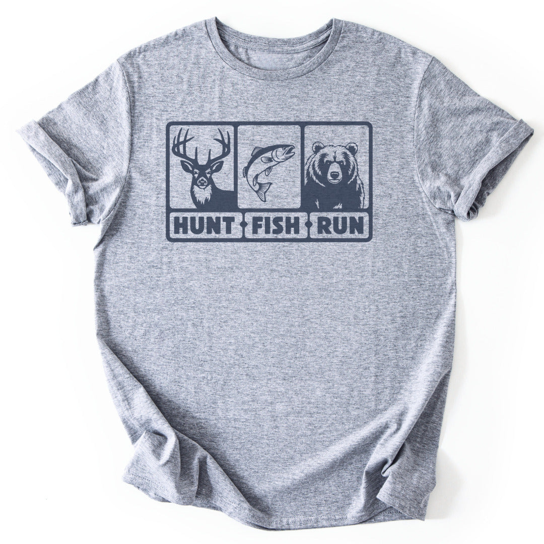 T-Shirt Sport Grey / S Hunt Fish Run T-Shirt