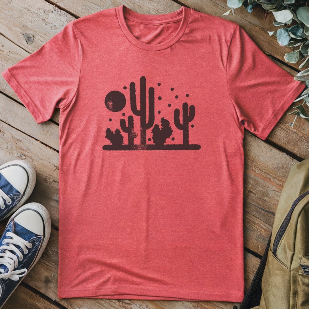 T-Shirt Heather Red / S Cactus Moon T-Shirt