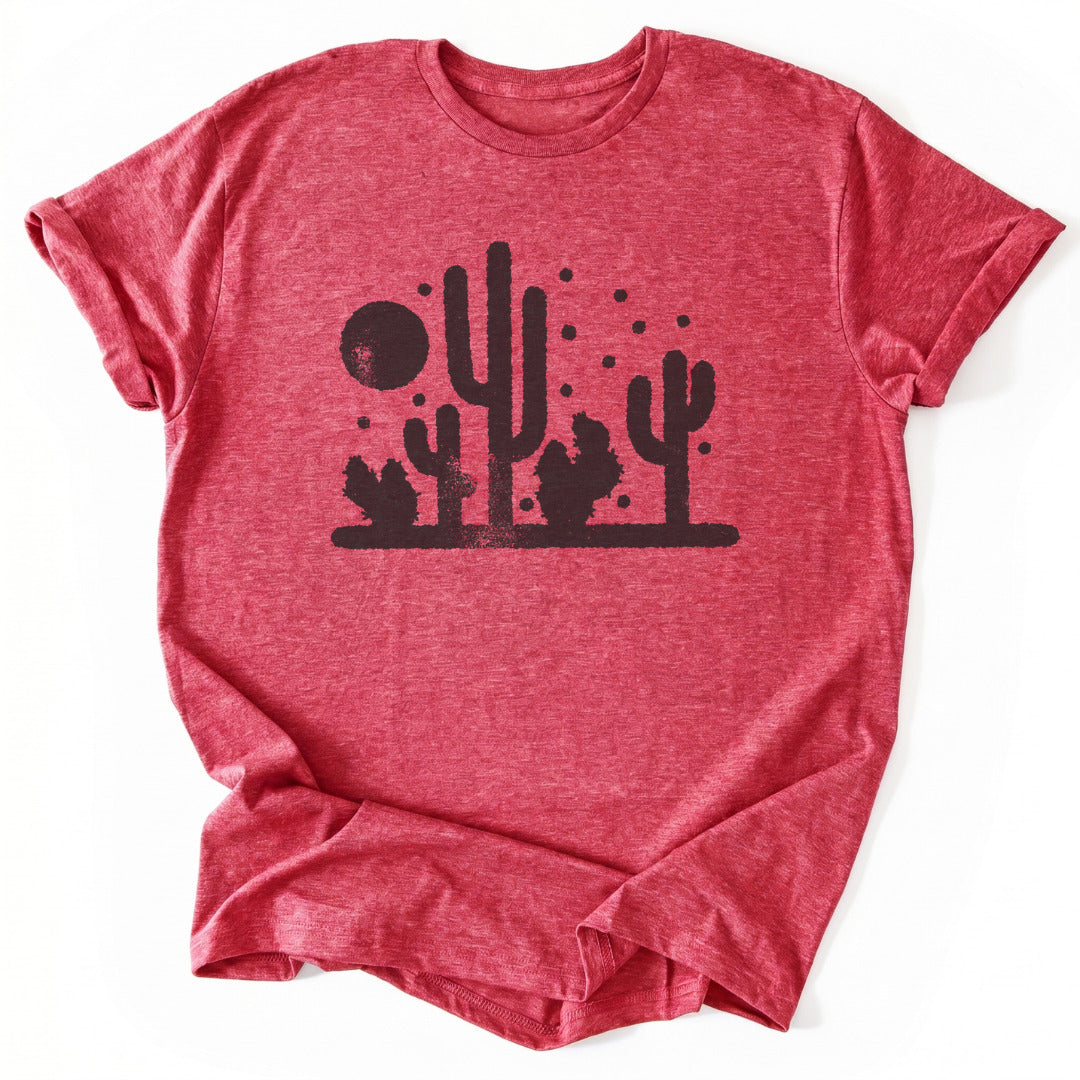 T-Shirt Heather Red / S Cactus Moon T-Shirt