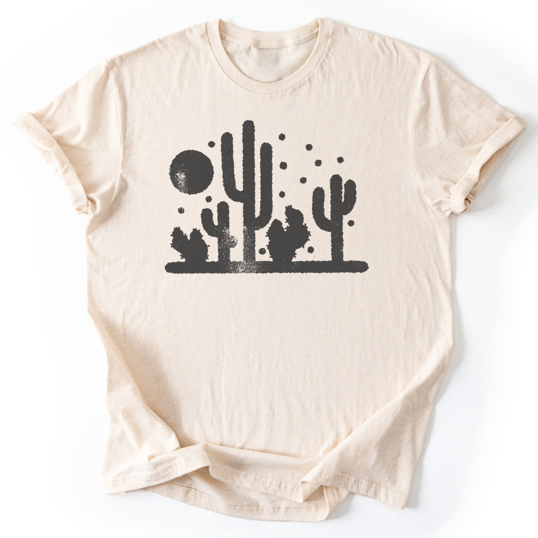 T-Shirt Natural / S Cactus Moon T-Shirt