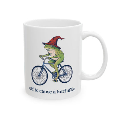 Frog Wizard Kerfuffle Mug - 11oz white ceramic mug
