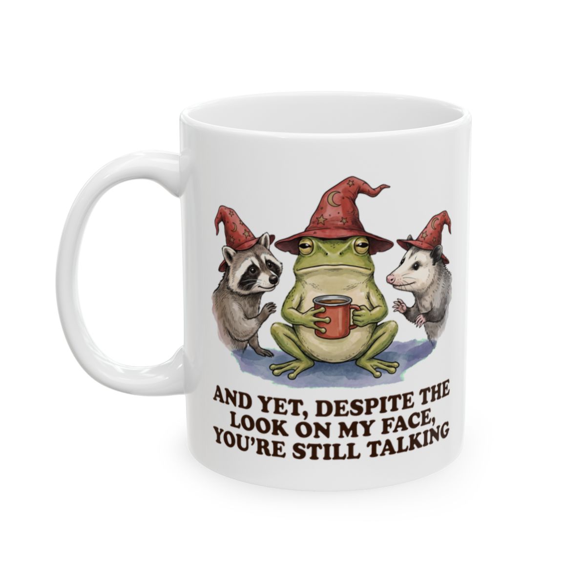 Unimpressed Frog Wizard Mug - 11oz white ceramic mug