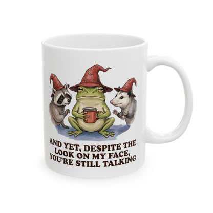 Unimpressed Frog Wizard Mug - 11oz white ceramic mug