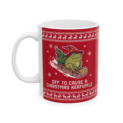 Christmas Kerfuffle Sweater Mug - 11oz white ceramic mug