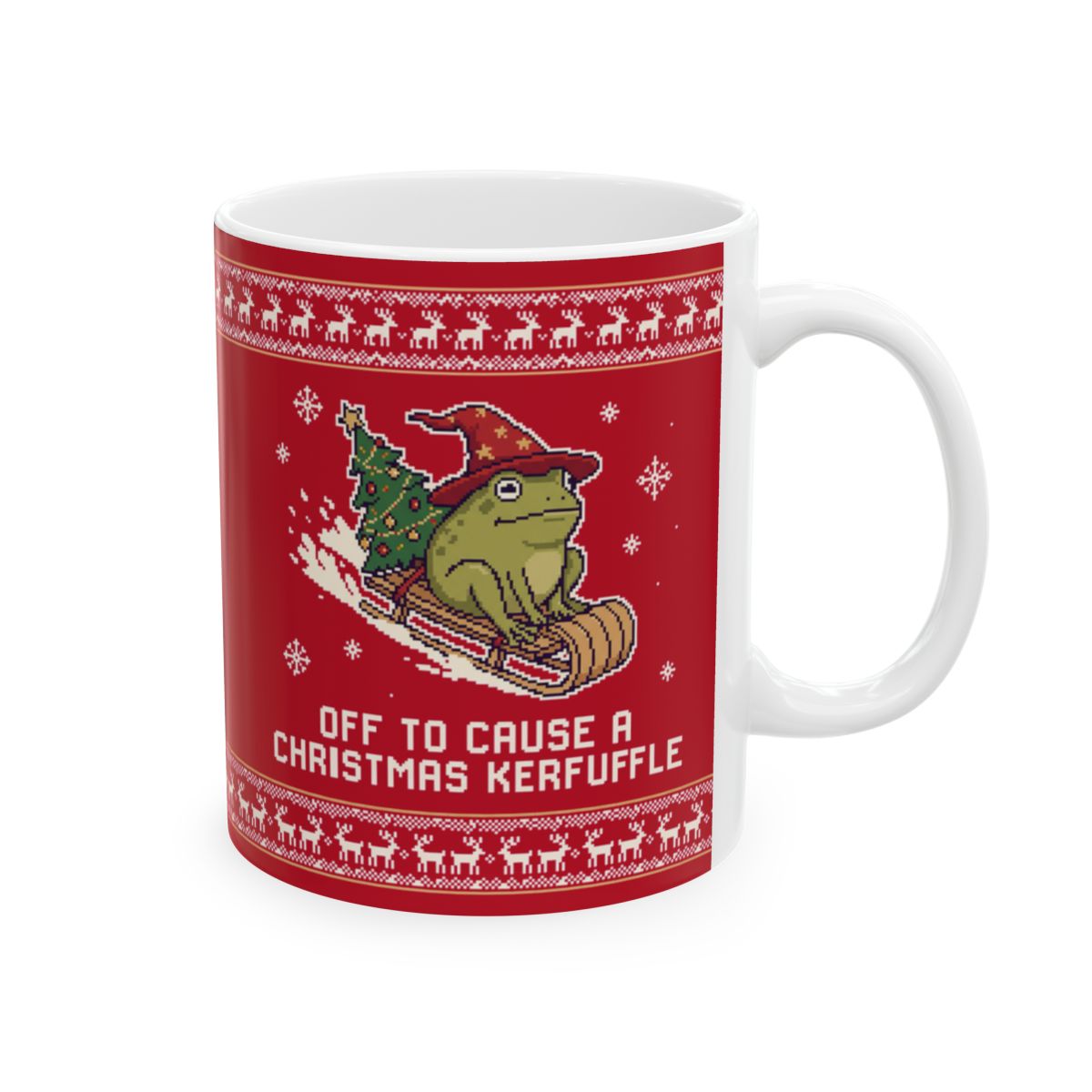 Christmas Kerfuffle Sweater Mug - 11oz white ceramic mug