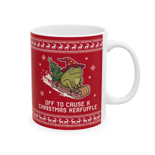 Christmas Kerfuffle Sweater Mug - 11oz white ceramic mug
