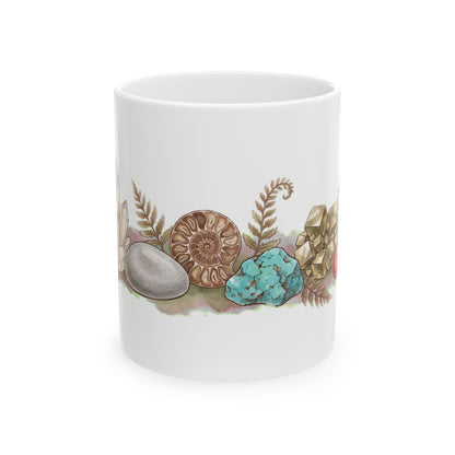 Rock Field Guide Mug - 11oz white ceramic mug