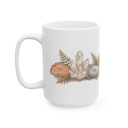 Rock Field Guide Mug - 15oz white ceramic mug