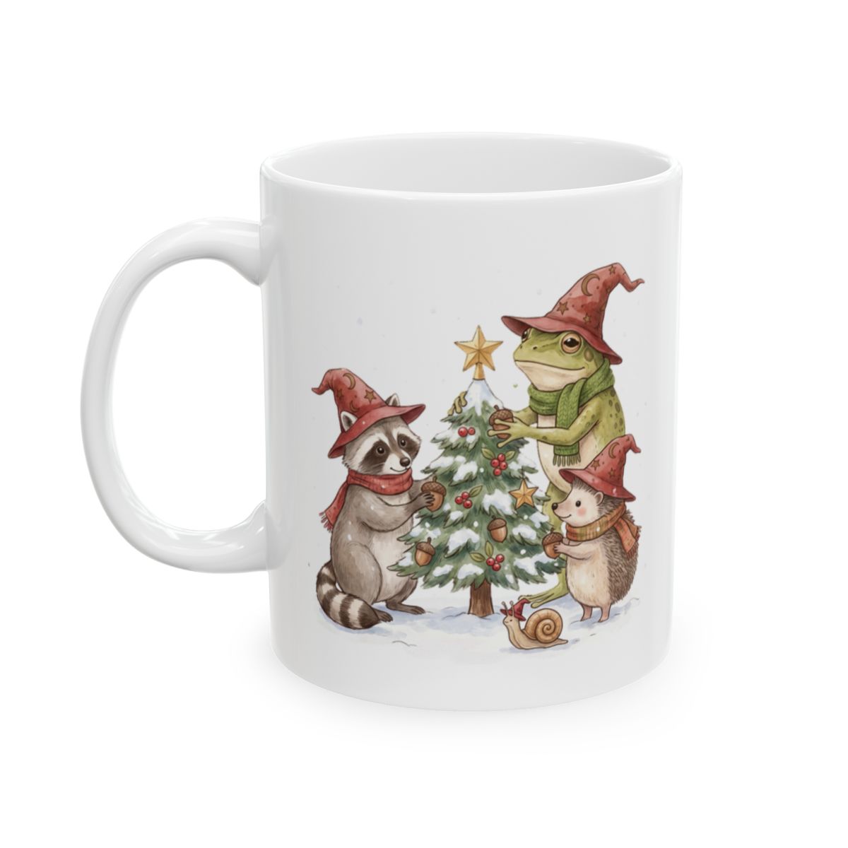 Wizard Tree Trimming Mug - 11oz white ceramic mug