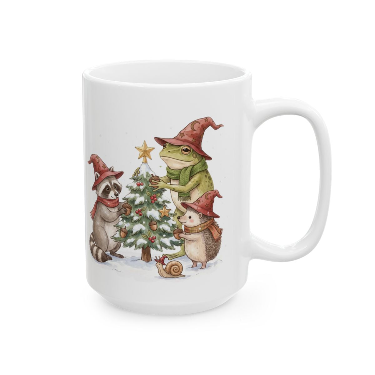 Wizard Tree Trimming Mug - 15oz white ceramic mug