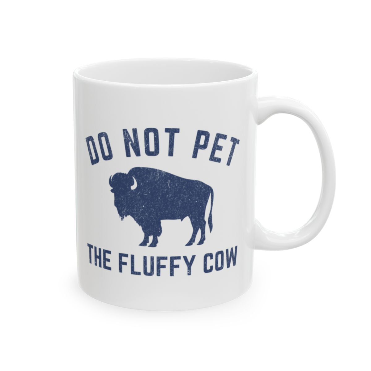 Fluffy Cow Mug - 11oz white ceramic mug