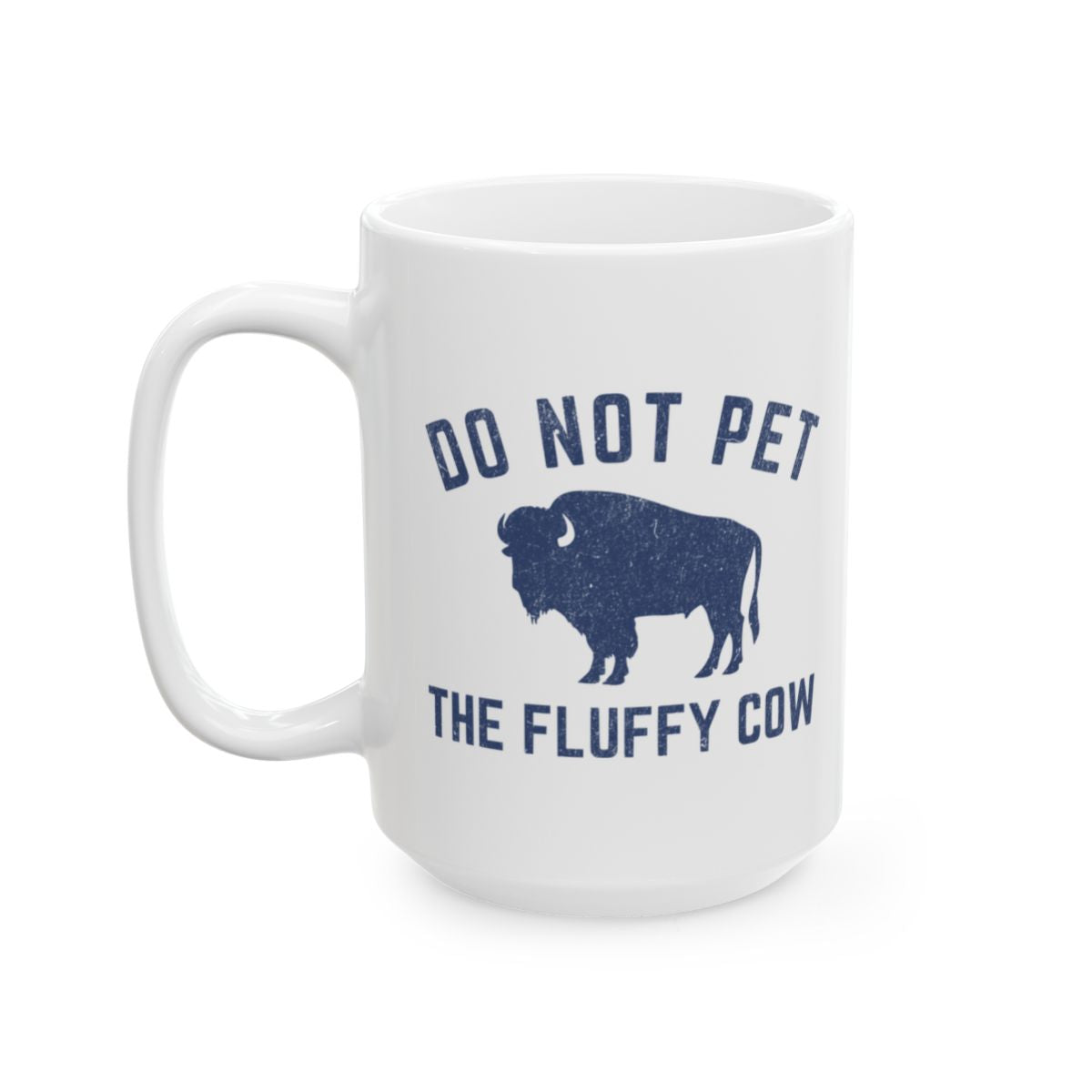 Fluffy Cow Mug - 15oz white ceramic mug