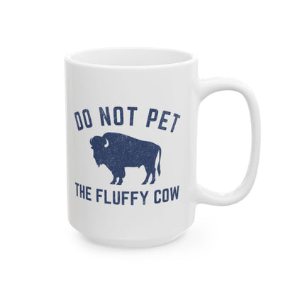 Fluffy Cow Mug - 15oz white ceramic mug