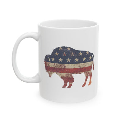 American Bison Mug - 11oz white ceramic mug