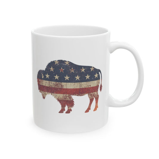 American Bison Mug - 11oz white ceramic mug