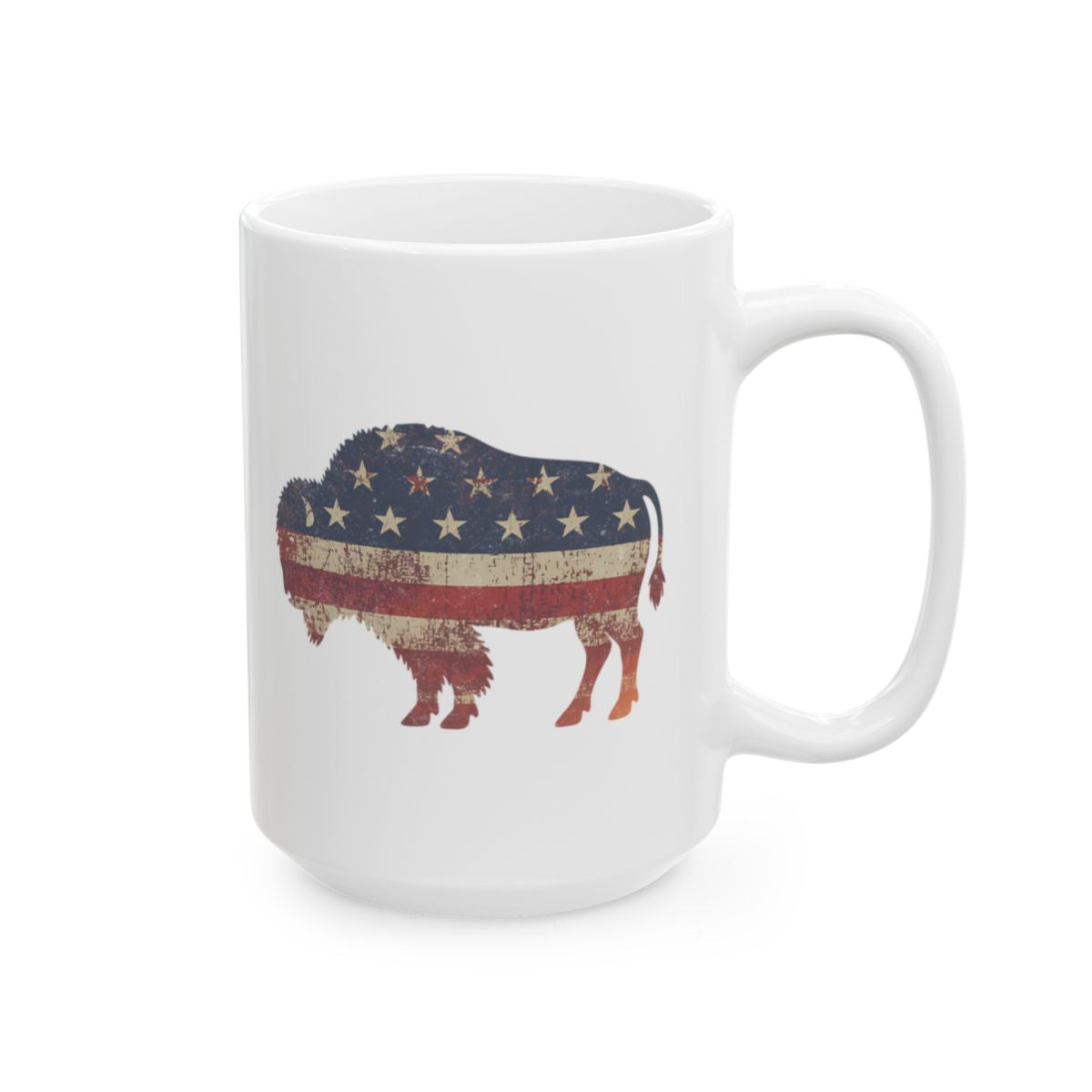 American Bison Mug - 15oz white ceramic mug
