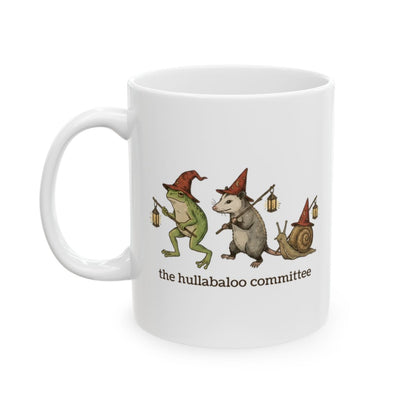 Hullabaloo Committee Mug - 11oz white ceramic mug