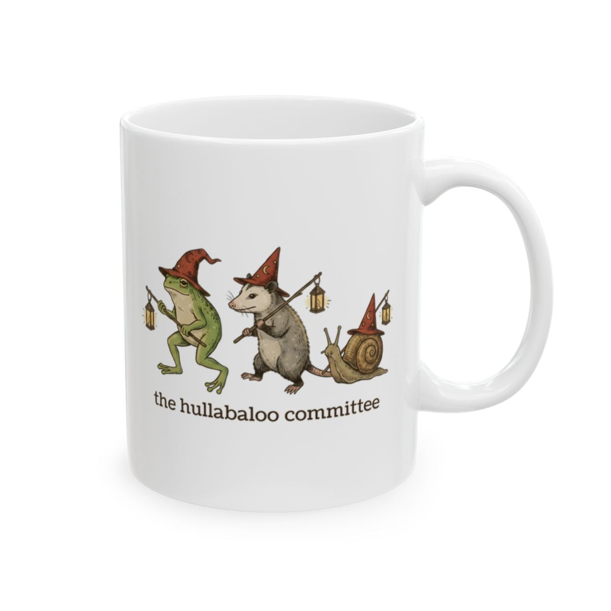 Hullabaloo Committee Mug - 11oz white ceramic mug