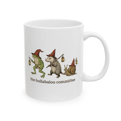 Hullabaloo Committee Mug - 11oz white ceramic mug