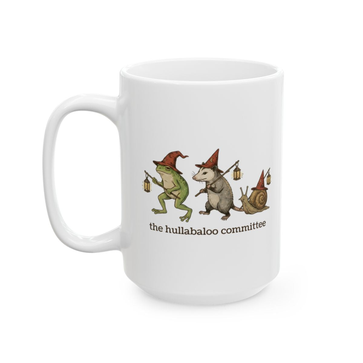 Hullabaloo Committee Mug - 15oz white ceramic mug