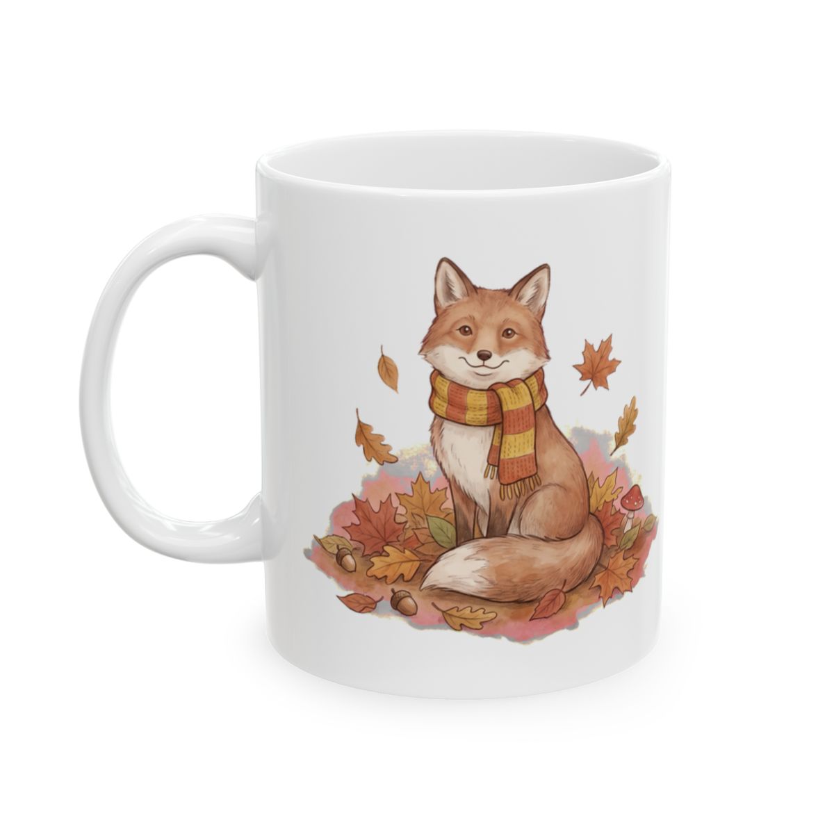 Autumn Fox Mug - 11oz white ceramic mug